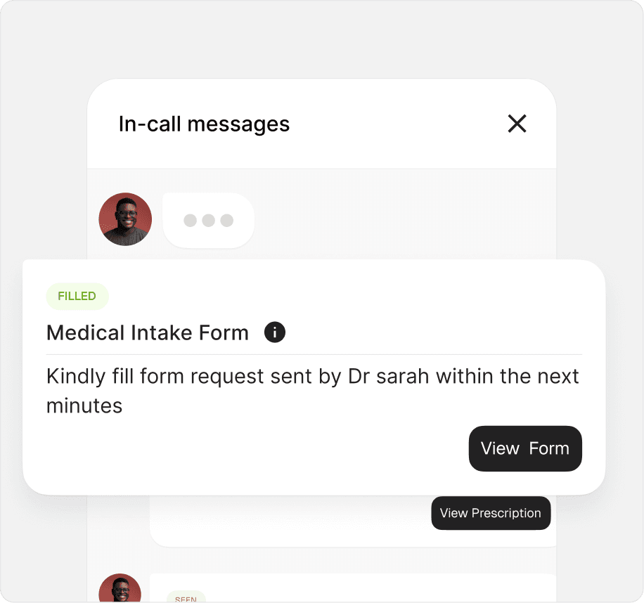 In-call messages